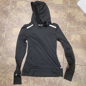 NWT Forever 21 Black Long Sleeve Running Shirt with Hood Size Small